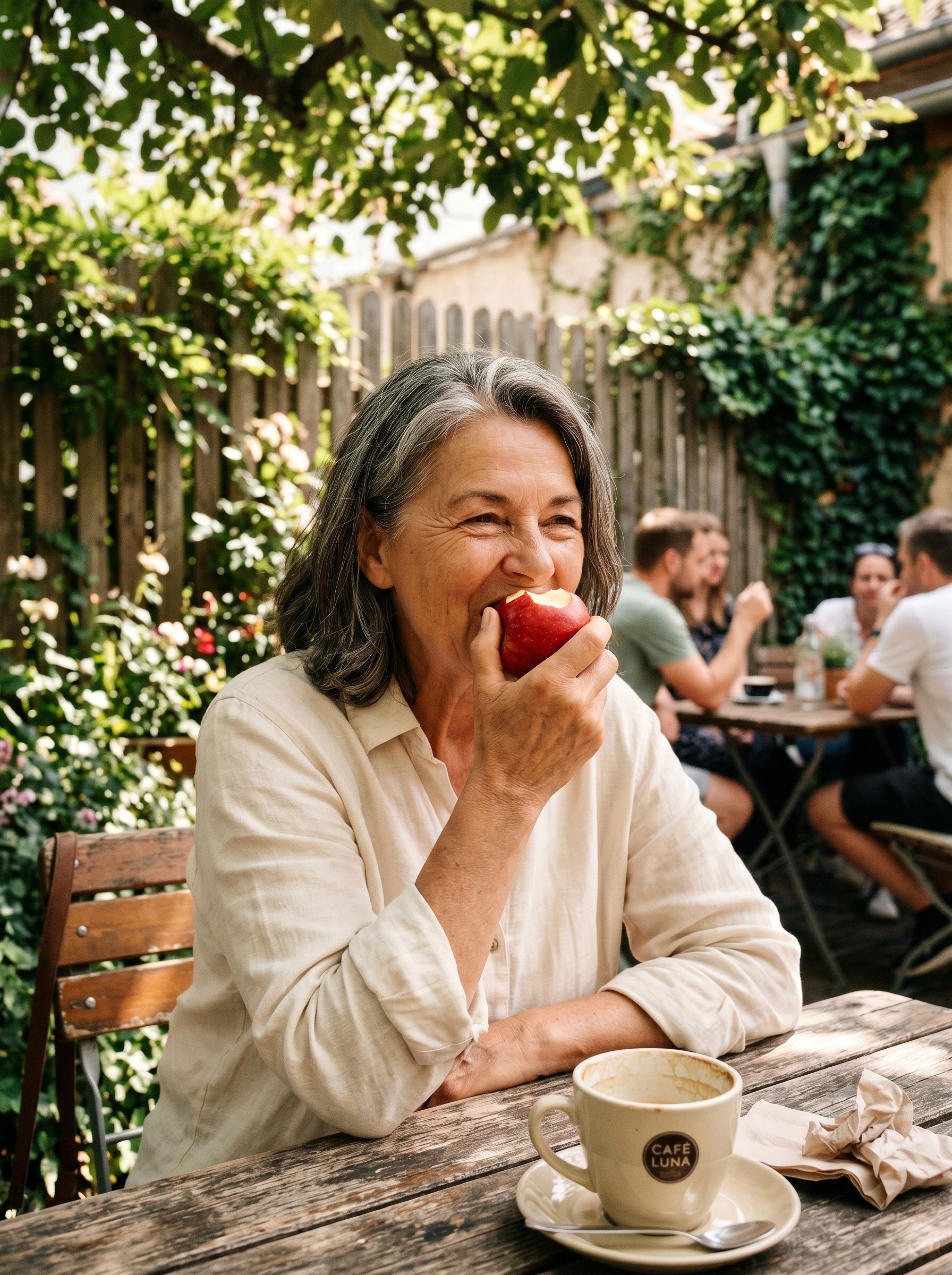 Apfel essen